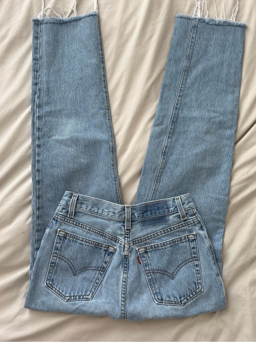 Vintage 90s Levis 501 Womens High Waisted Jeans USA 18501 Light Wash 26x28 - Picture 3 of 12